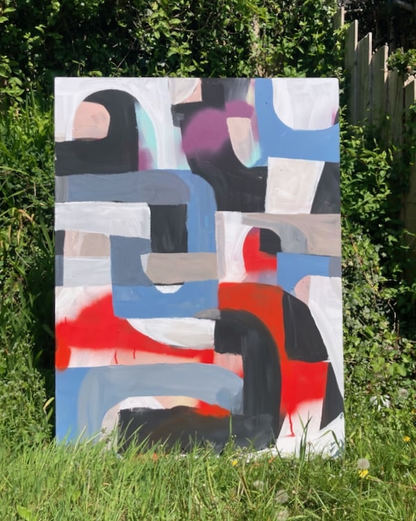 Geometric abstract artwork inspired by Cornwall