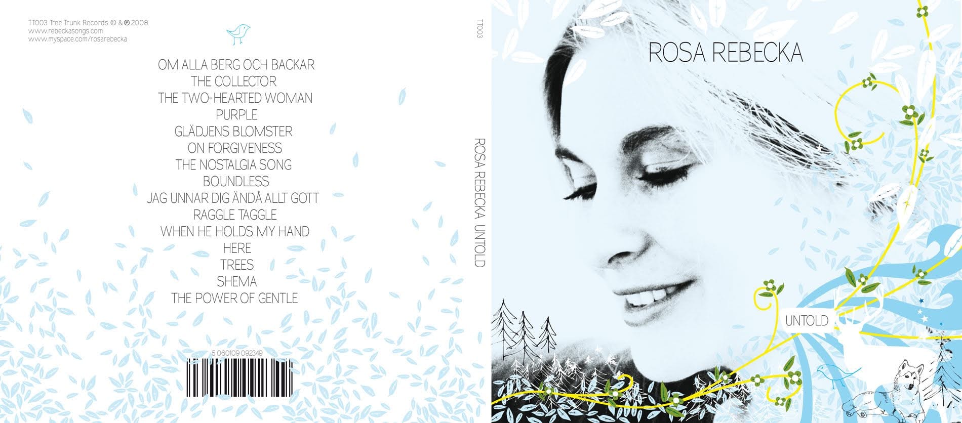 Album cover design for Rosa Rebecka's 'Untold'