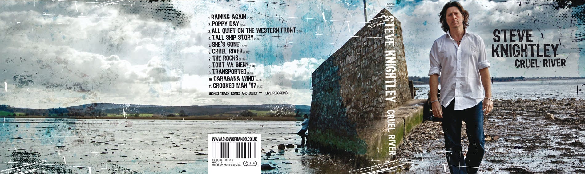 CD cover design for Steve Knightley's 'Cruel River' album