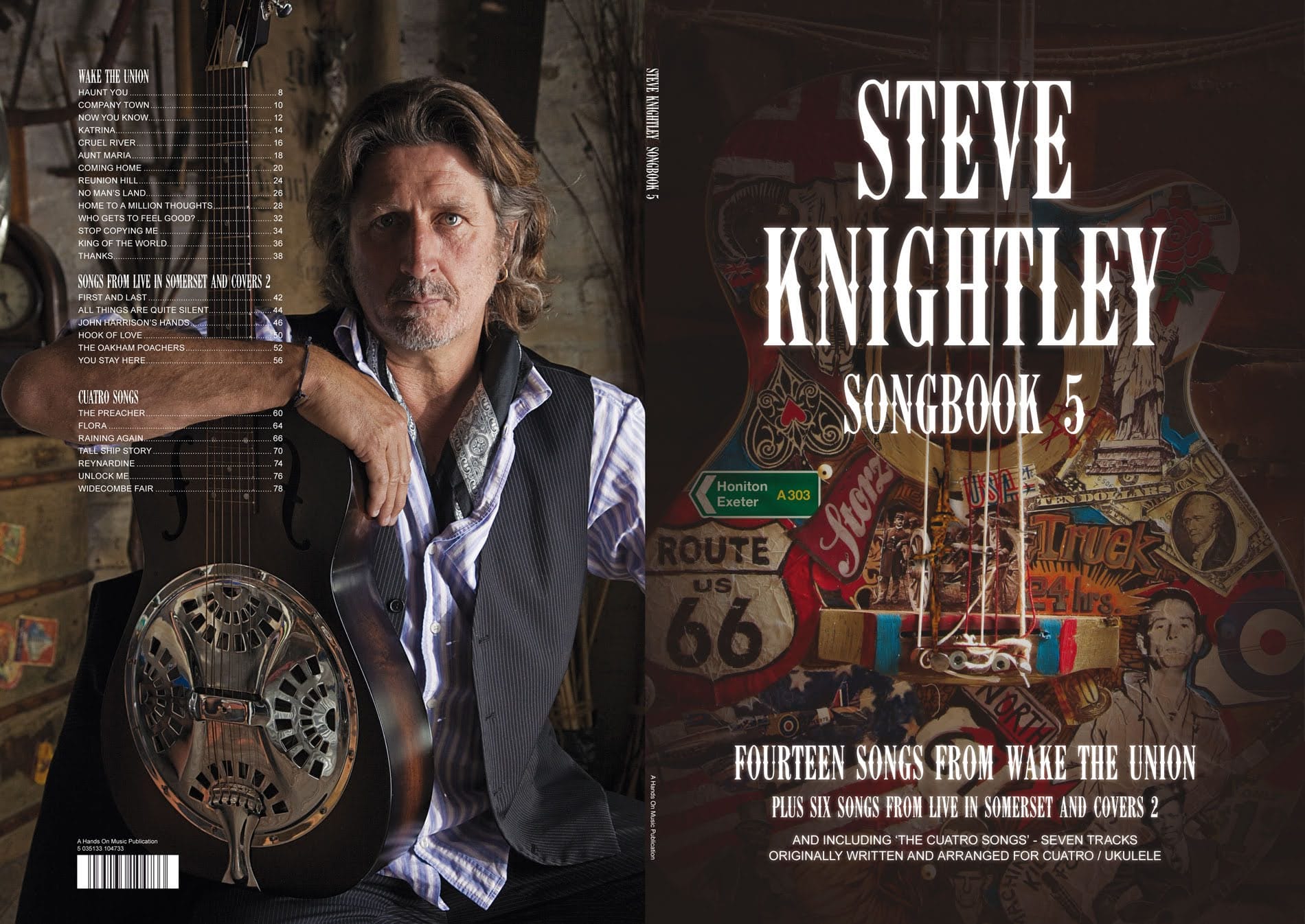 Cover design for Steve Knightley's Songbook 5